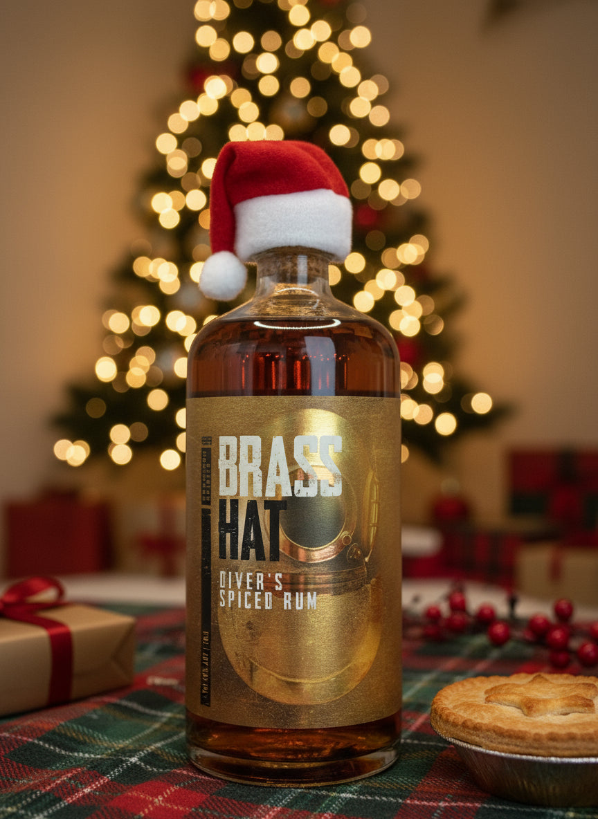 Brass Hat Diver’s Spices Rum – handcrafted small-batch rum infused with ocean-inspired spices, a thoughtful festive Christmas gift for divers and rum enthusiasts