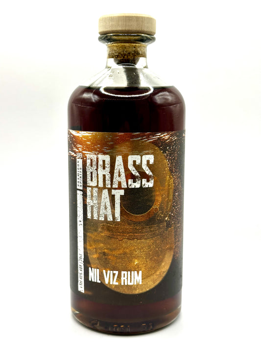 Brass Hat Nil Viz Rum – premium small-batch dark spiced rum inspired by deep-sea divers, perfect christmas gift for ocean lovers and adventurers.